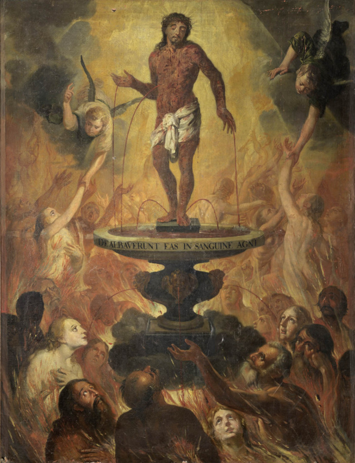Vigor Boucquet, Cristo libera a las almas del purgatorio con su propia sangre. Foto de Dominique Provost - Arte en Flandes